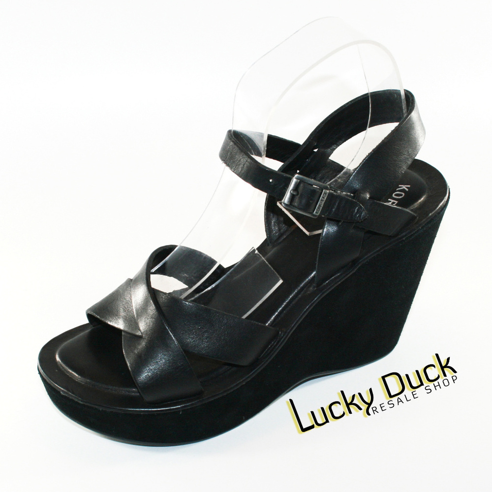 Kork-Ease Leather & Suede Wedges Women's SZ 7
